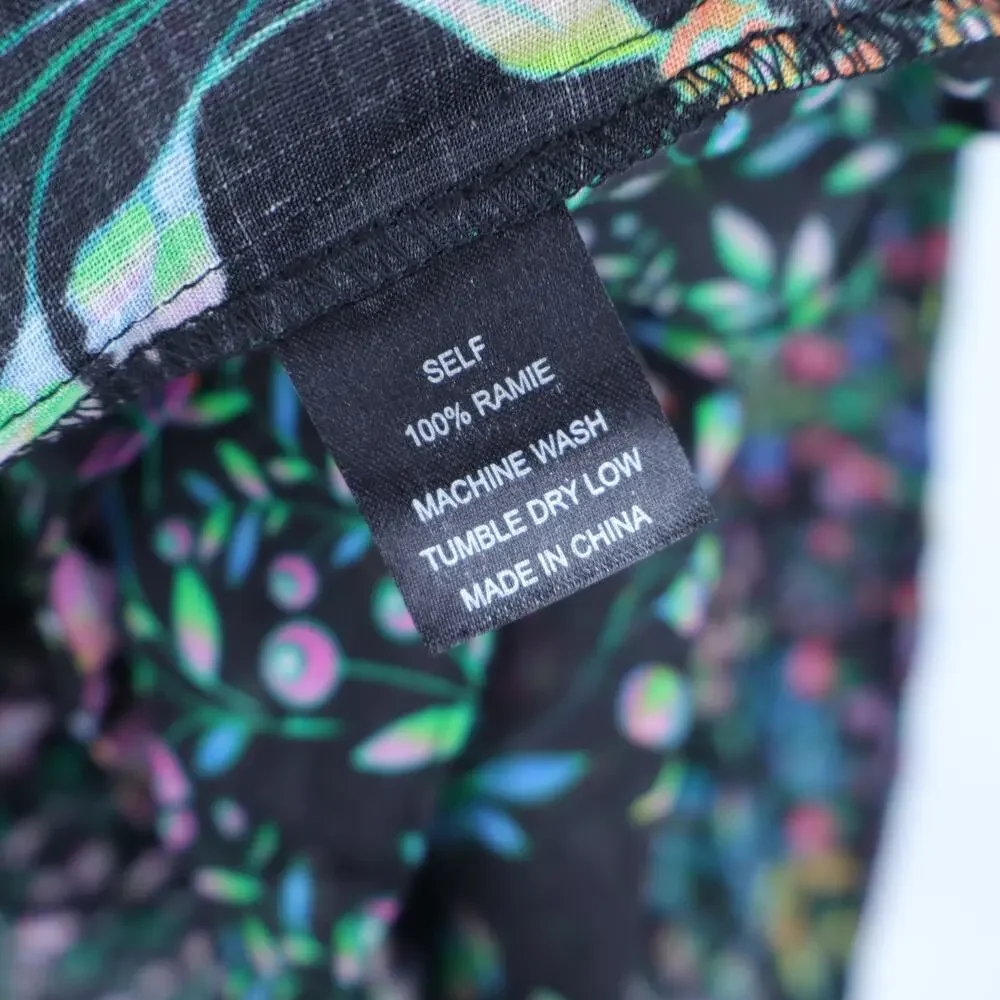 CYNTHIA ROWLEY Layla Floral Halter Dress Black NWT Knee Length Women's M - Picture 8 of 10